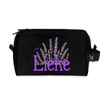 Lieke - Recycelte Kulturtasche - Schwarz - Vorne