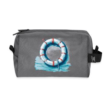Bouée de sauvetage - Trousse de toilette en tissu recyclé - anthracite - Devant