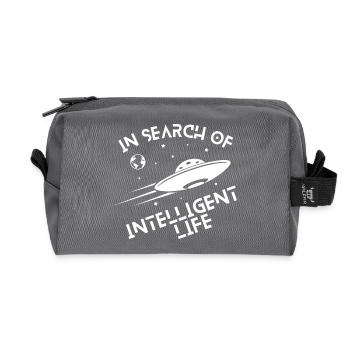 Citation amusante d’extraterrestres à la recherche de la vie intelligente - Trousse de toilette en tissu recyclé - anthracite - Devant
