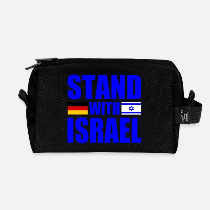 We stand with israel - Recycelte Kulturtasche - Schwarz
