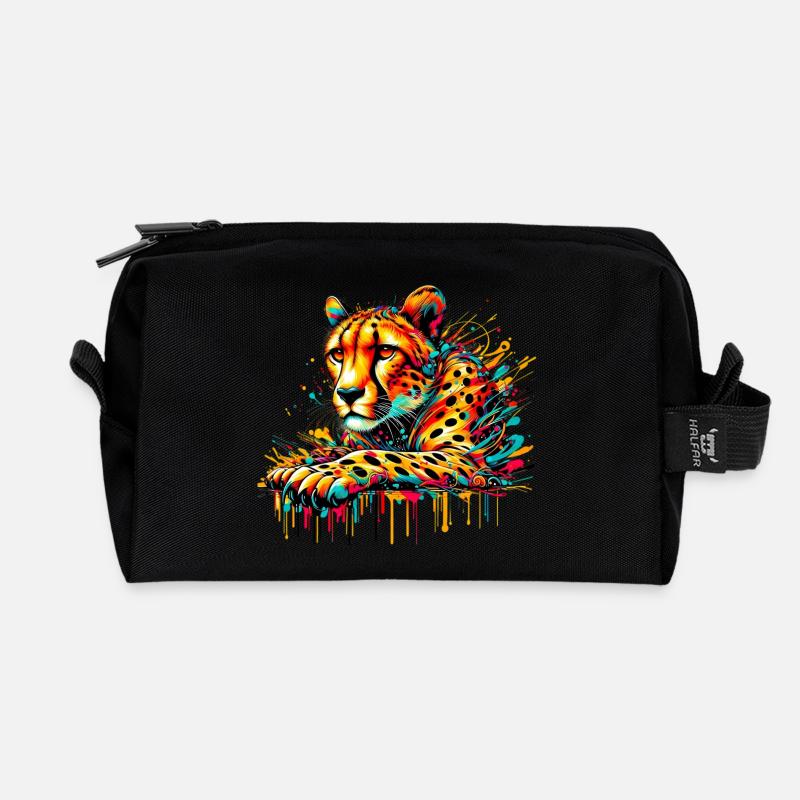 Gepard - Recycelte Kulturtasche - Schwarz