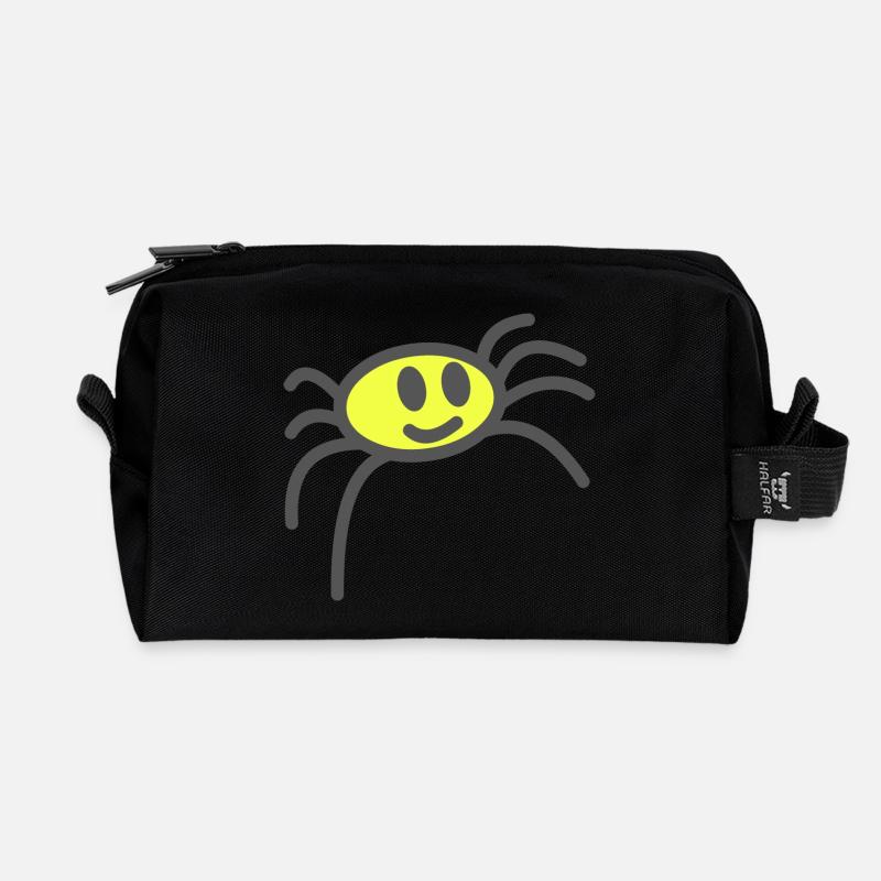 acid spider - Recycled Toiletry Zip Bag - black