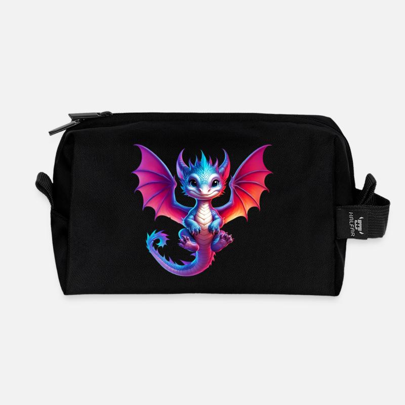 Drache - Recycelte Kulturtasche - Schwarz