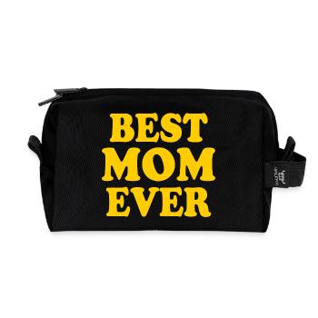 Best mom ever - Recycelte Kulturtasche - Schwarz - Vorne