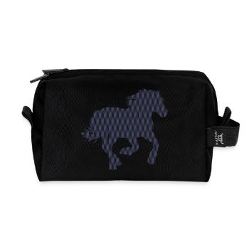 CHEVAL. POULE. COQ. ANIMAL. OISEAU. LICORNE. CONTE - Trousse de toilette en tissu recyclé - noir - Devant