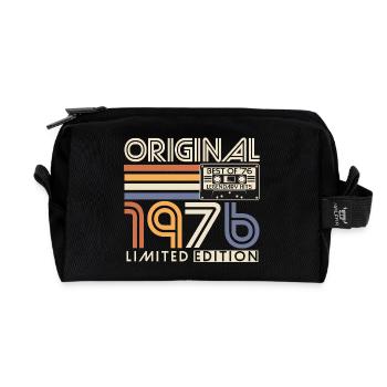 1976 Vintage Jahrgang Retro Geburtstag Geschenk - Recycelte Kulturtasche - Schwarz - Vorne