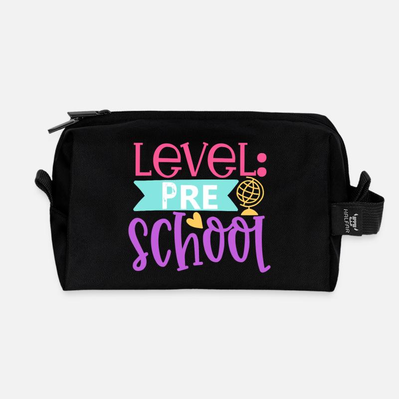 Level: Preschool - Recycled Toiletry Zip Bag - black