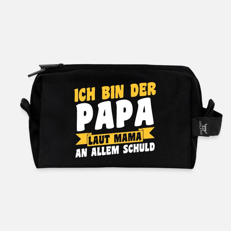 Tochter Sohn - Recycelte Kulturtasche - Schwarz