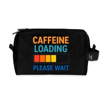 Kaffee Ladebalken Wartezeit - Recycelte Kulturtasche - Schwarz - Vorne