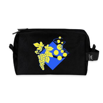 Logo revisited the Marne - Recycled Toiletry Zip Bag - black - Front