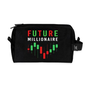 Trading Finanzen Aktien Geld Bitcoin Kapital - Recycelte Kulturtasche - Schwarz - Vorne