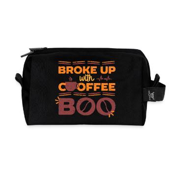 Kaffeeentzug Ex-Kaffeetrinker Broke Up With Coffee - Recycelte Kulturtasche - Schwarz - Vorne