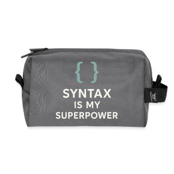 Grammaire Oxford Virgule Règles de la langue - Trousse de toilette en tissu recyclé - anthracite - Devant