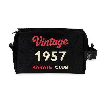 Vintage 1957 – Année de naissance rétro du Karate Club - Trousse de toilette en tissu recyclé - noir - Devant