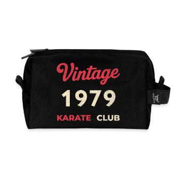 Vintage 1979 – Année de naissance rétro du Karate Club - Trousse de toilette en tissu recyclé - noir - Devant