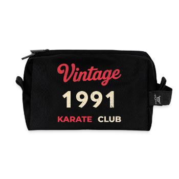 Vintage 1991 – Année de naissance rétro du Karate Club - Trousse de toilette en tissu recyclé - noir - Devant