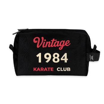 Vintage 1984 – Année de naissance rétro du Karate Club - Trousse de toilette en tissu recyclé - noir - Devant