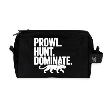 Prowl. Hunt. Dominate. - Recycled Toiletry Zip Bag - black - Front