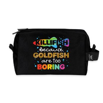 Carpe dentée Killfish Carpe dentée Carpe à dents - Trousse de toilette en tissu recyclé - noir - Devant