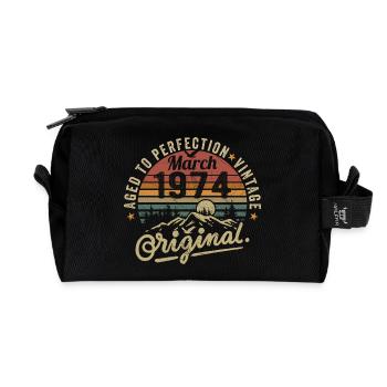 März 1974 - Recycelte Kulturtasche - Schwarz - Vorne