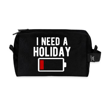 J’ai besoin d’un déchargement de batterie pour les fêtes Diveretente - Trousse de toilette en tissu recyclé - noir - Devant