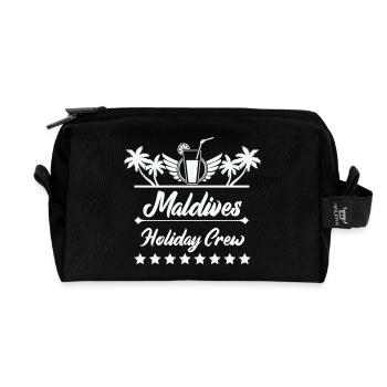 Maldives Holiday Crew  - Recycelte Kulturtasche - Schwarz - Vorne