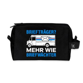 Briefträger BRIEFTRÄGER MEHR WIE BRIEFWÄCHTER - Recycelte Kulturtasche - Schwarz - Vorne