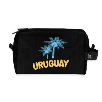 Palmen Uruguay - Recycelte Kulturtasche - Schwarz - Vorne