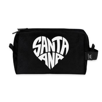 Santa Ana Herz Typo - Recycelte Kulturtasche - Schwarz - Vorne