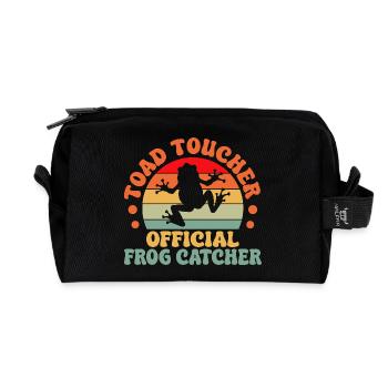 Frog Catcher Toad Toucher Official Catcher Frog - Recycelte Kulturtasche - Schwarz - Vorne