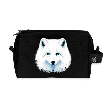 Arctic fox - Recycled Toiletry Zip Bag - black - Front