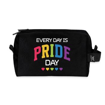 LGBT-Pride-Monat – Jeder Tag ist Pride-Tag - Recycelte Kulturtasche - Schwarz - Vorne