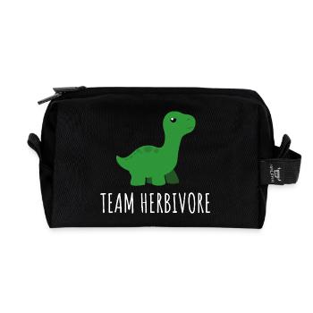 Herbivore Dino Team Tee - Recycled Toiletry Zip Bag - black - Front