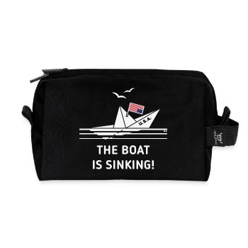 The Boat Is Sinking! (USA / Upside Down / NEG) - Recycelte Kulturtasche - Schwarz - Vorne