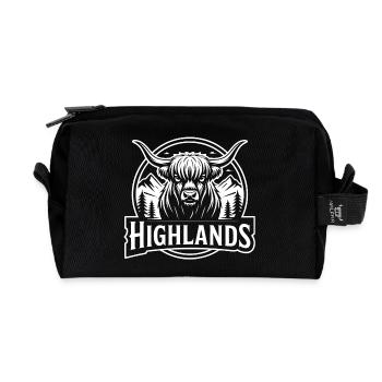 Highlands - Recycelte Kulturtasche - Schwarz - Vorne
