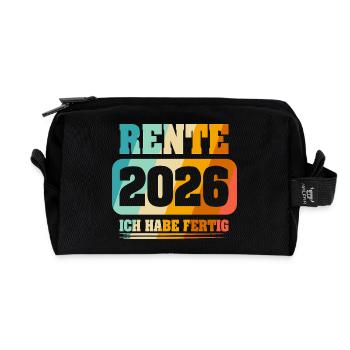 Ruhestand Rentner Rente 2026 - Recycelte Kulturtasche - Schwarz - Vorne