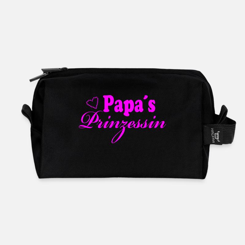 Papa´s Prinzessin - Recycelte Kulturtasche - Schwarz