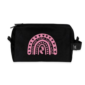 Wenn aus Liebe Leben wird - Baby - schwanger - Recycelte Kulturtasche - Schwarz - Vorne