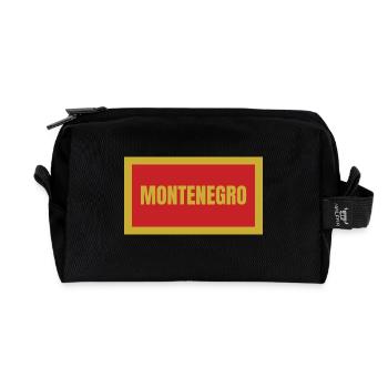 Montenegro Flagge - Recycelte Kulturtasche - Schwarz - Vorne