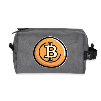 Bitcoin Münzkunst Emblem - Recycelte Kulturtasche - Anthrazit - Vorne