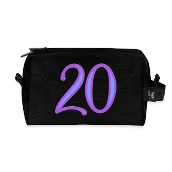 20. 20 JAHRE. 20-JÄHRIGES JUBILÄUM. 20-JÄHRIGES JUBILÄUM. - Recycelte Kulturtasche - Schwarz - Vorne