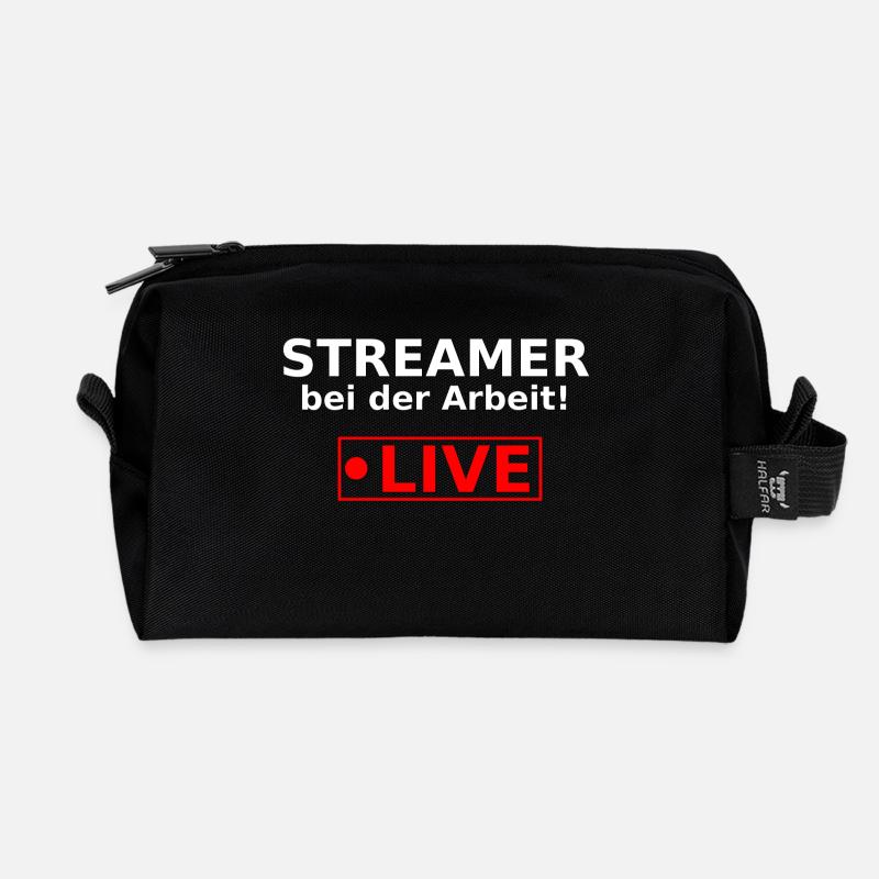 Streamer Stream Live Twitch Livestream pog - Recycelte Kulturtasche - Schwarz