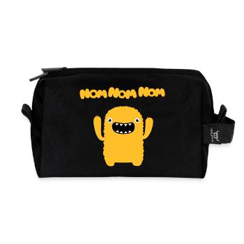 Om nom nom nom - Recycelte Kulturtasche - Schwarz - Vorne