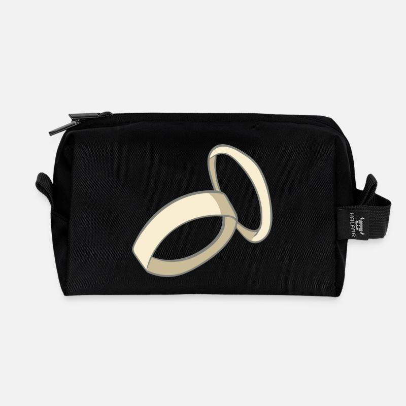 Hochzeit - Recycelte Kulturtasche - Schwarz