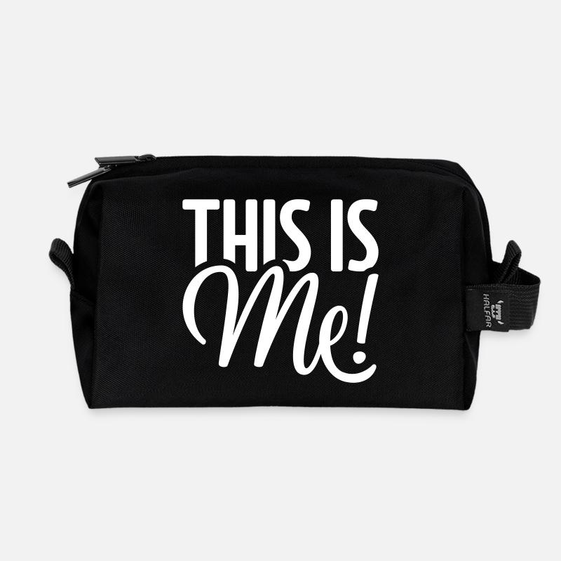 C'est moi! - Trousse de toilette en tissu recyclé - noir