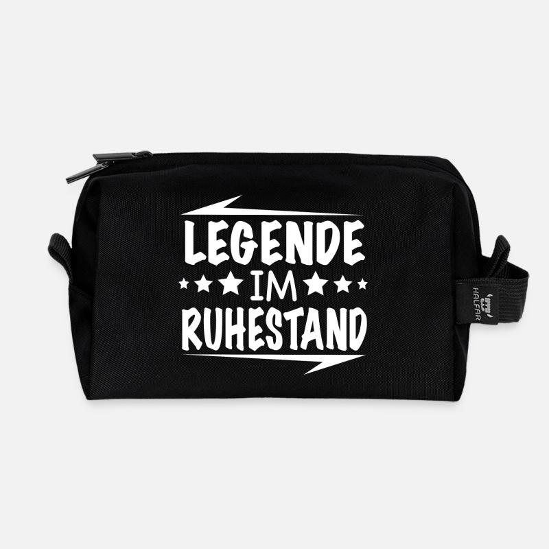 Rentner Legende im Ruhestand - Recycelte Kulturtasche - Schwarz