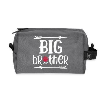 Big Brother Chien - Trousse de toilette en tissu recyclé - anthracite - Devant