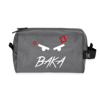 Baka Anime Expression - Recycled Toiletry Zip Bag - anthracite - Front