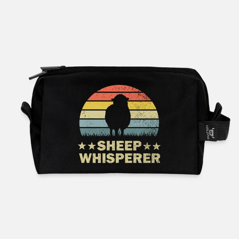 Schaf Schafe - Recycelte Kulturtasche - Schwarz