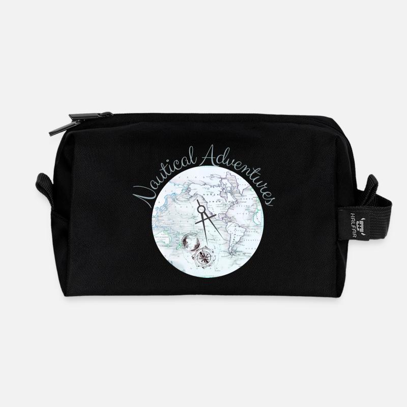 Nautical Adventures - Sailing Cruising Apparel - Recycelte Kulturtasche - Schwarz